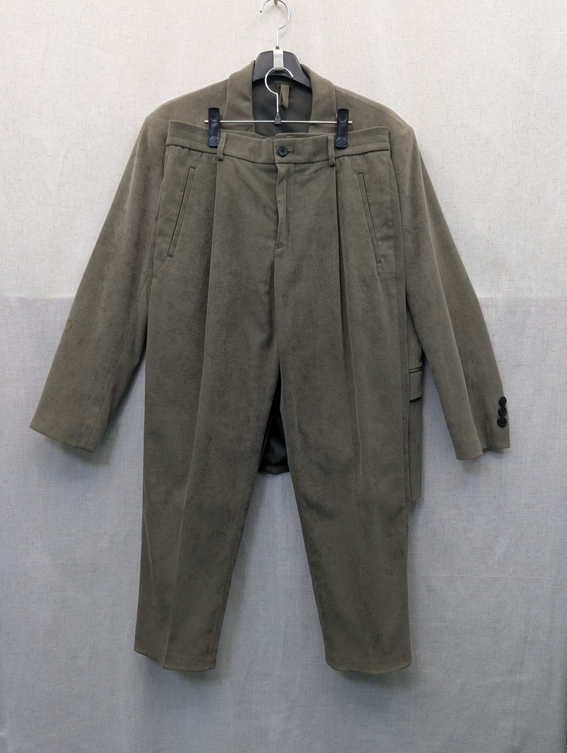 커스텀멜로우 카키색 코듀로이 정장 셋업 상품이미지1