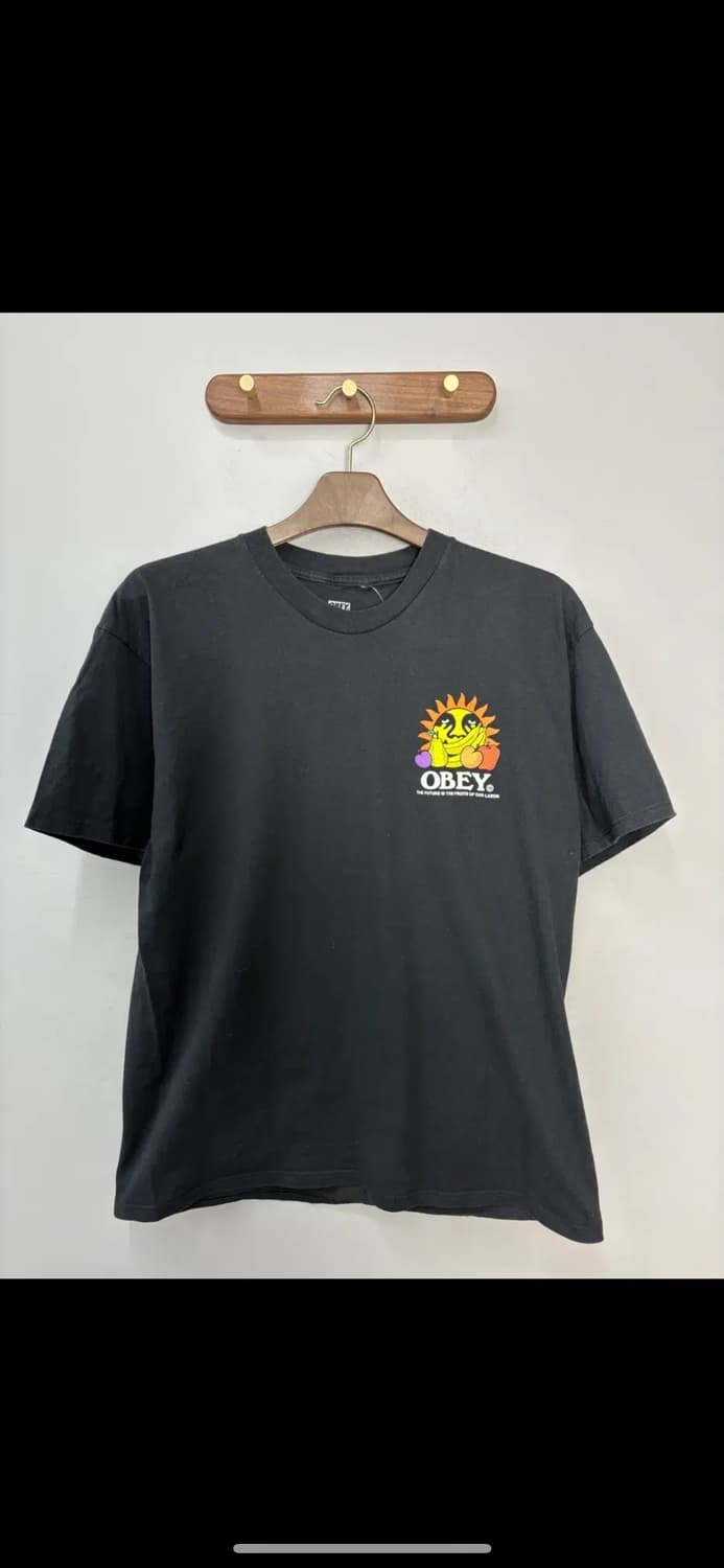 오베이 후르츠오브 아워 레이버 클래식 블랙 반팔 H1906 상품이미지3