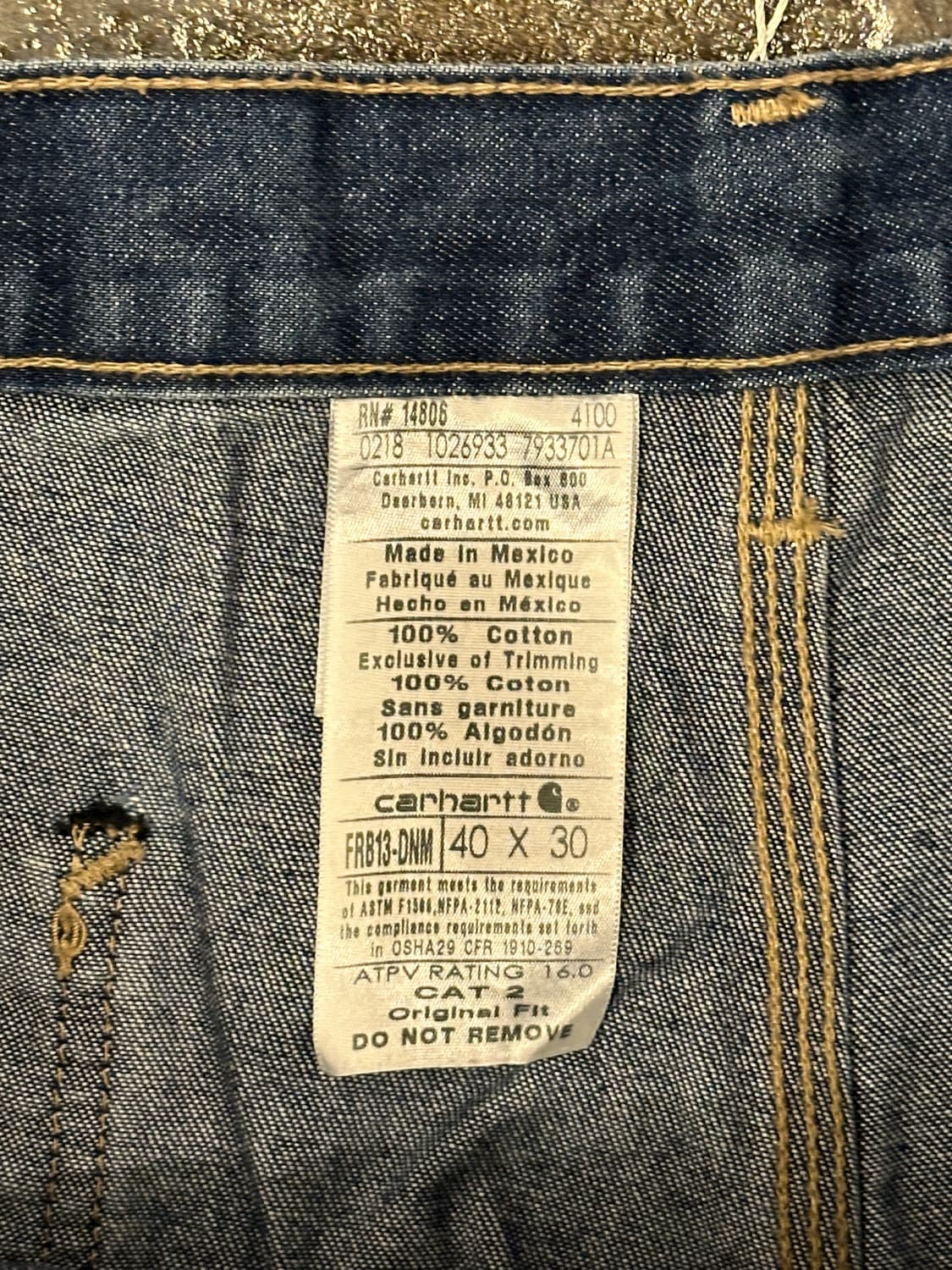 Carhartt FR 칼하트 FR 오리지널핏 40x30 상품이미지4