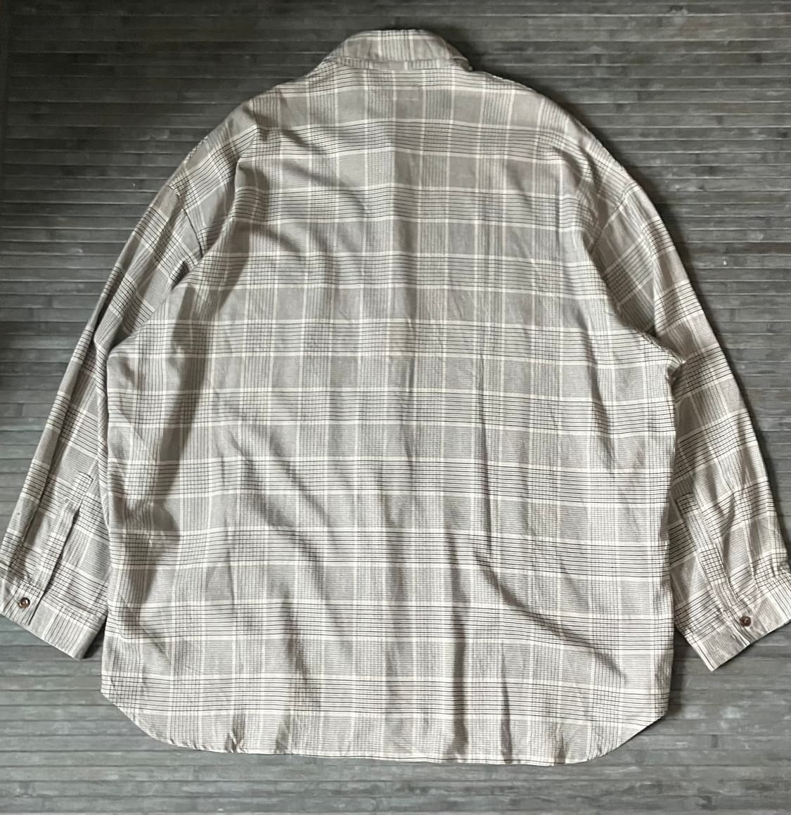 Overfit grey check shirts 상품이미지3