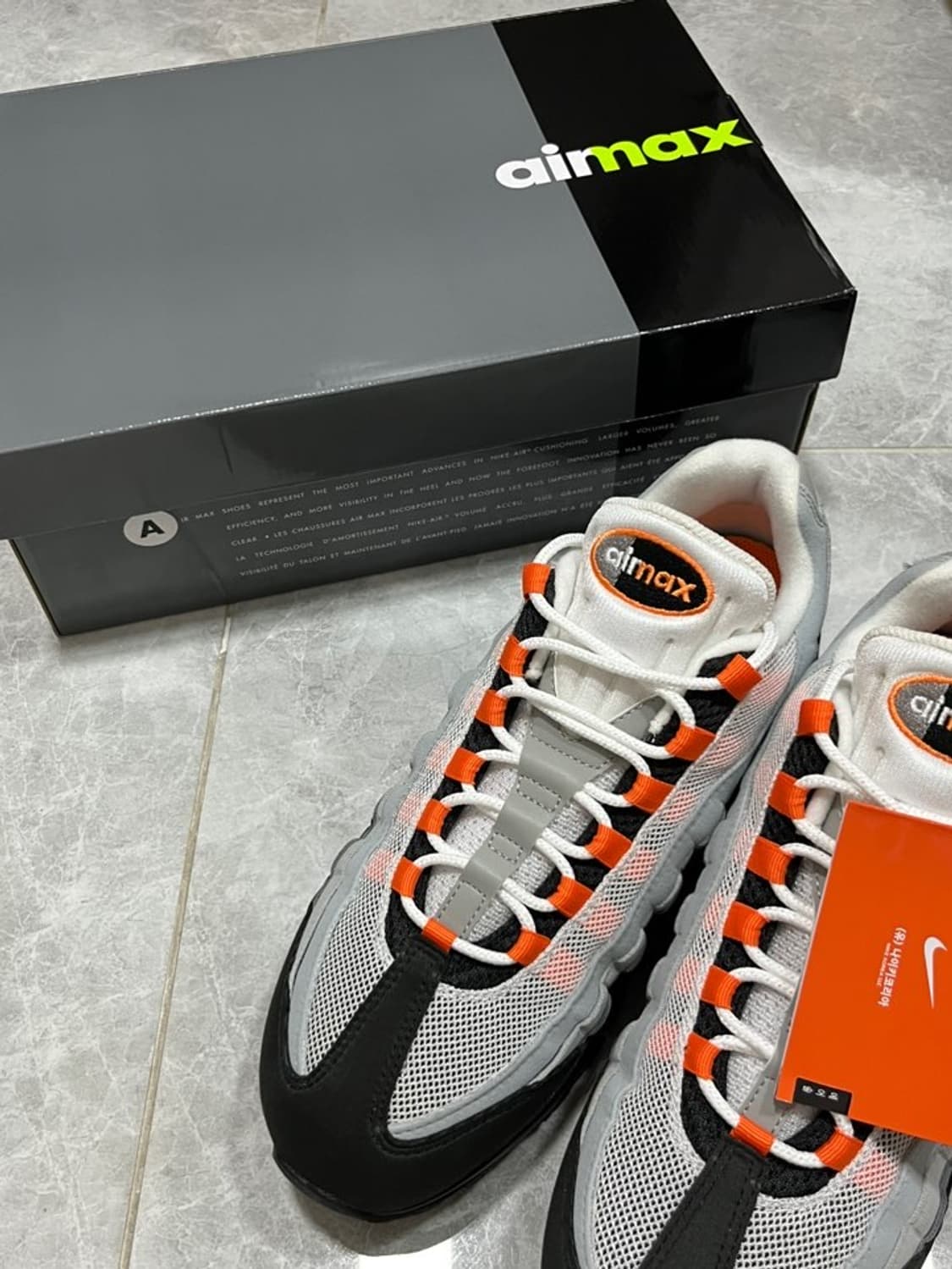 나이키 에어맥스 95 Air Max 95 OG 브라이트 만다린 (275) 상품이미지2