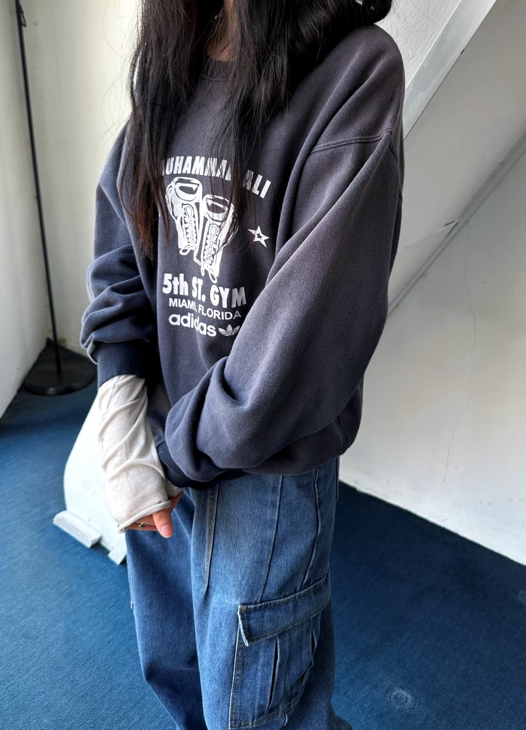 Design printing faded sweatshirt 상품이미지8