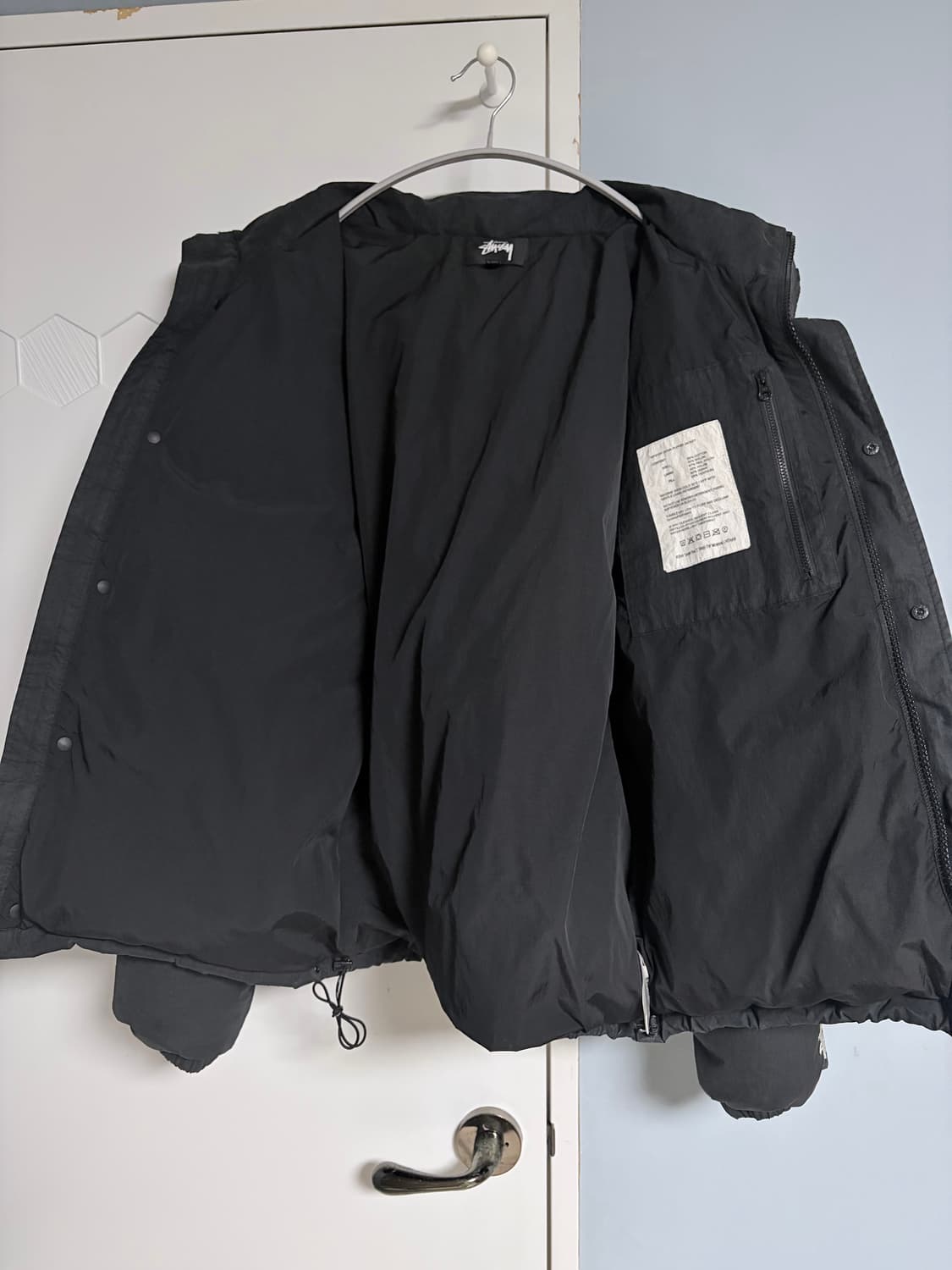 스투시 립스탑 패딩 블랙 상품이미지3