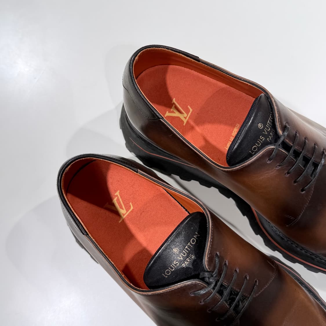 (A/8.5) / 루이비통 더비 클리퍼 카프스킨 코냑 브라운 구두 로퍼 상품이미지8