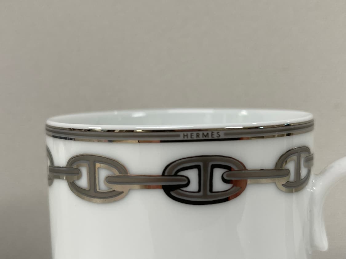 에르메스 샹달 블루, 플래티넘 머그컵 2P 세트 HERMES 상품이미지4