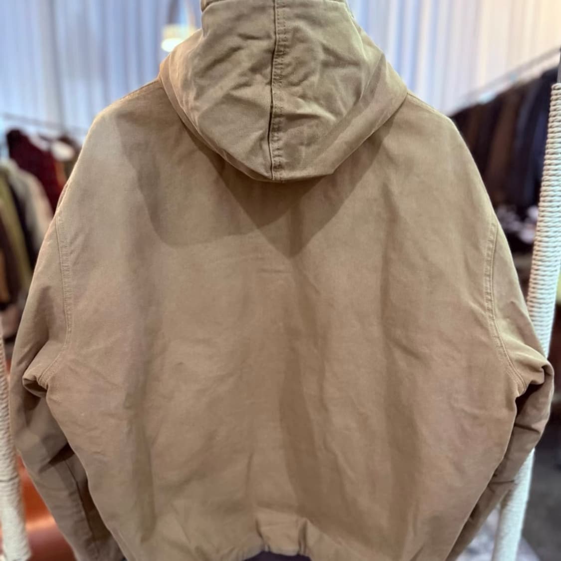 Vintage 90s 아메리칸 워크웨어 카키 후드 자켓 상품이미지4