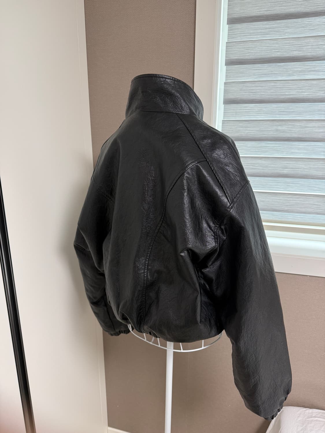 보헤미안서울 하이넥 레더자켓 3온스 상품이미지4