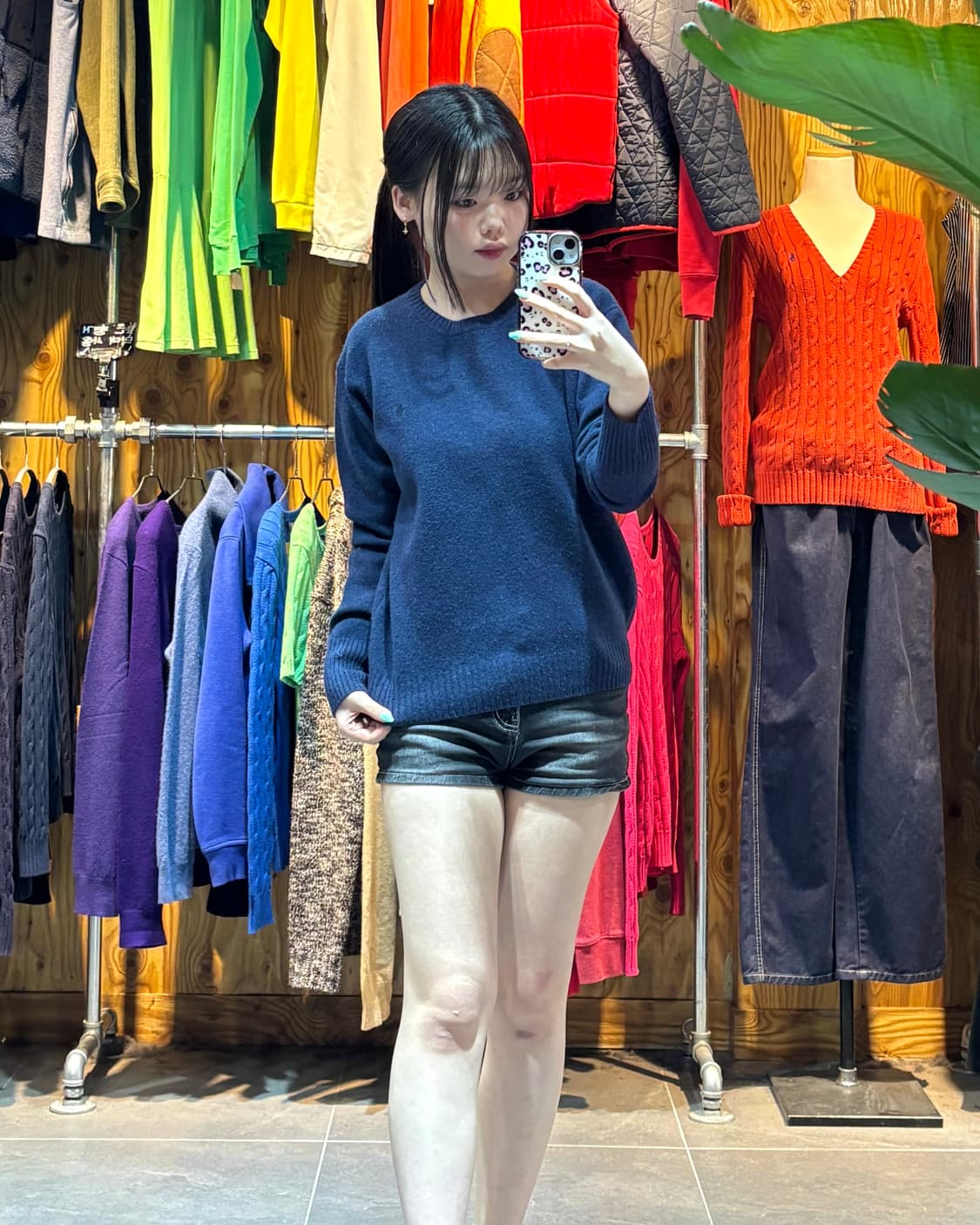 S 폴로랄프로렌 램스울 네이비 라운드 니트 상품이미지1