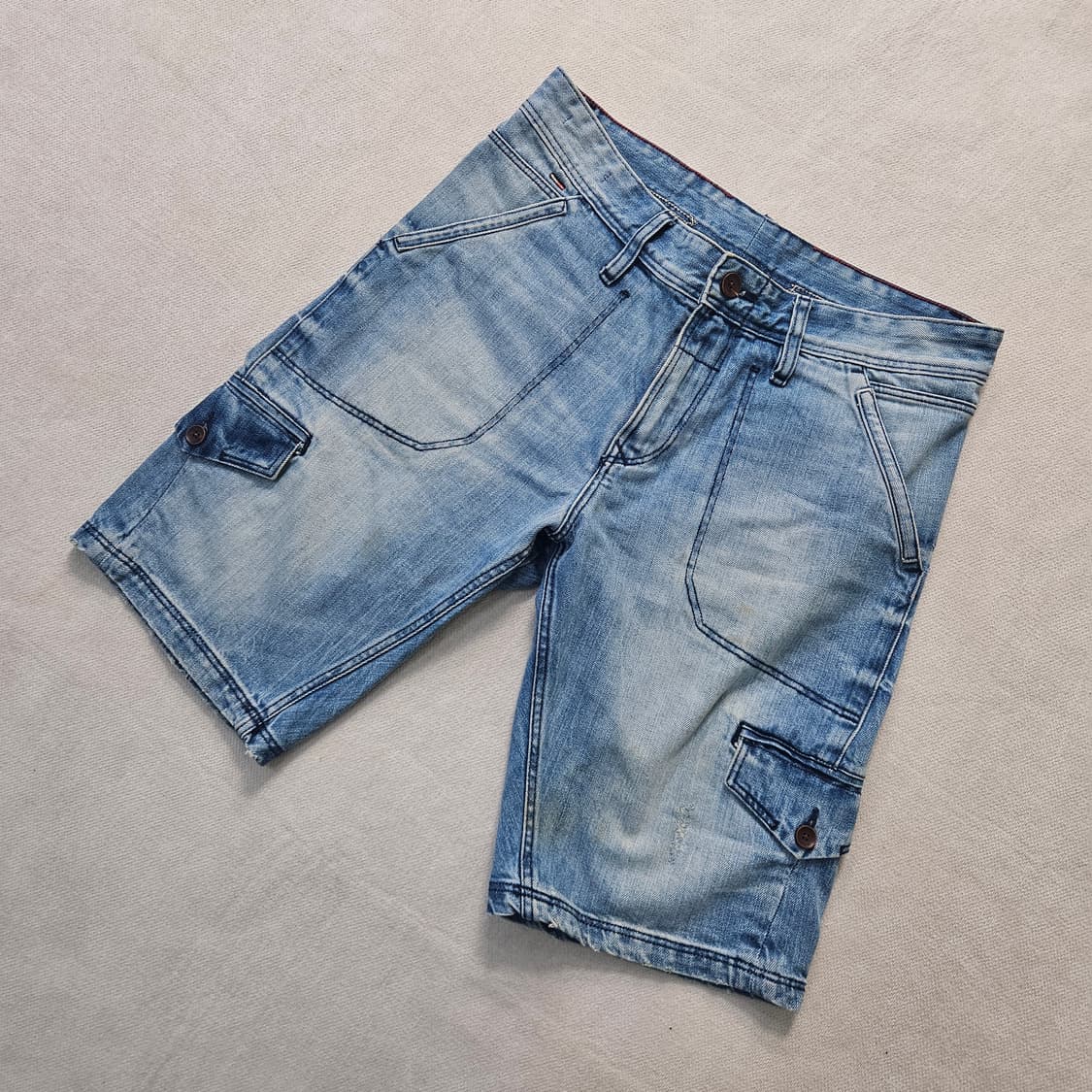 W32 타미힐피거 데님 카고 반바지 0330Y 상품이미지1