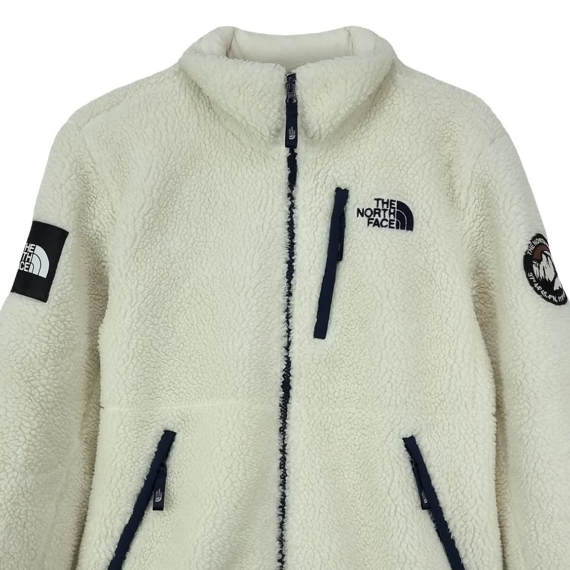 [노스페이스] 로고 자수 쉐르파 뽀글이 후리스 자켓 아이보리 M19808 상품이미지4