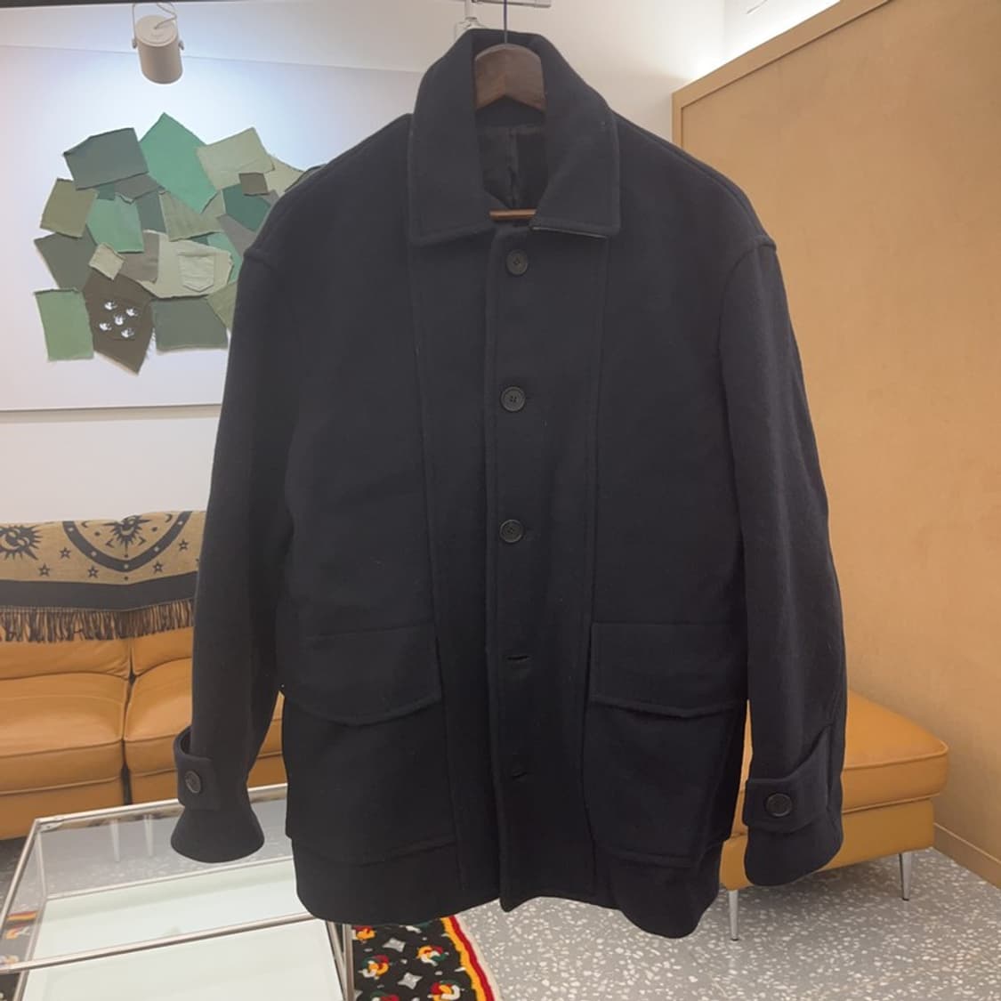 엘무드 모던룩 포켓 하프 울 코트 44 C07047 상품이미지3