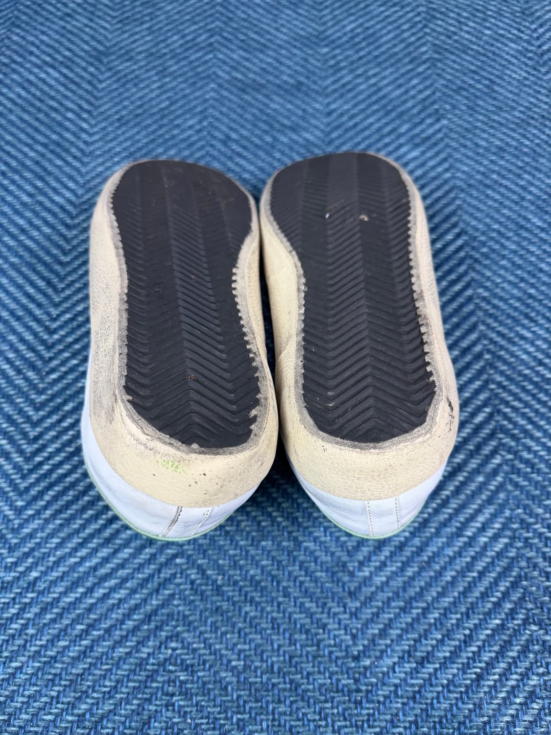 골든구스 슈퍼스타 화이트 실버 그린 탭  상품이미지5