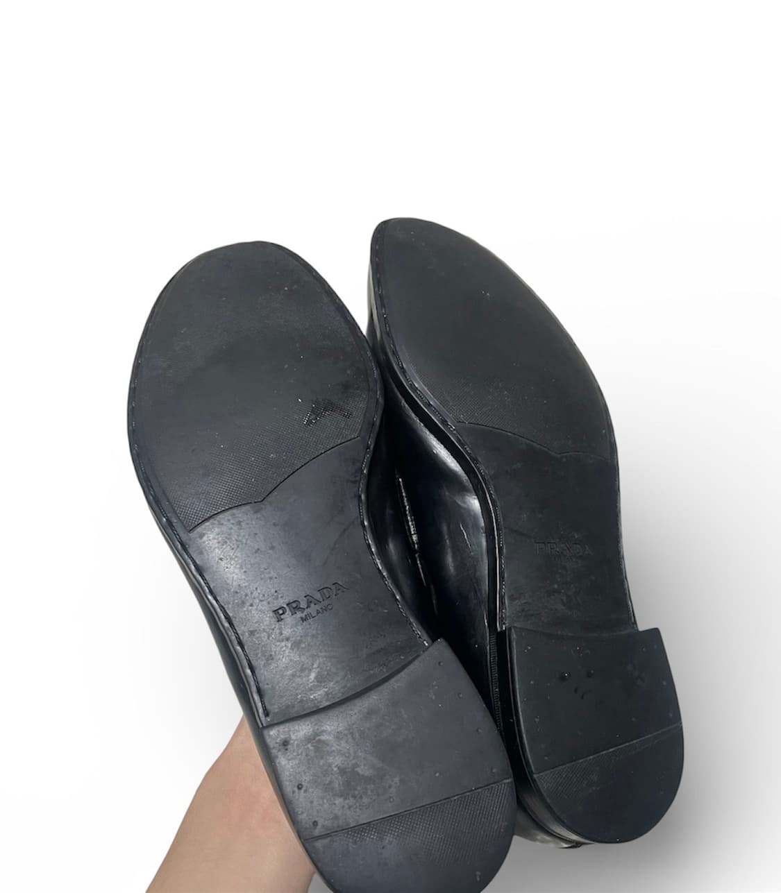 280) 프라다 메탈 로고 레더 가죽 로퍼 상품이미지7