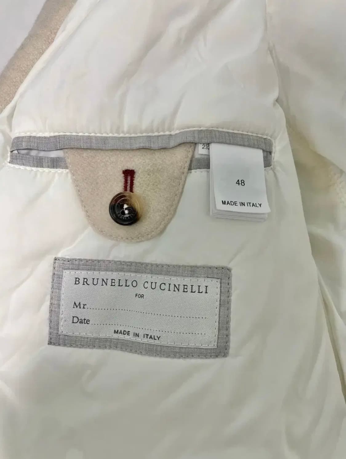 브루넬로 쿠치넬리 캐시미어 시어링 경량 패딩 자켓 48 상품이미지4