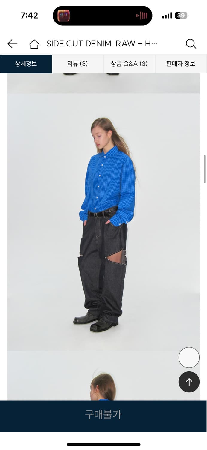 플리즈프로젝트 사이드컷 데님 상품이미지2