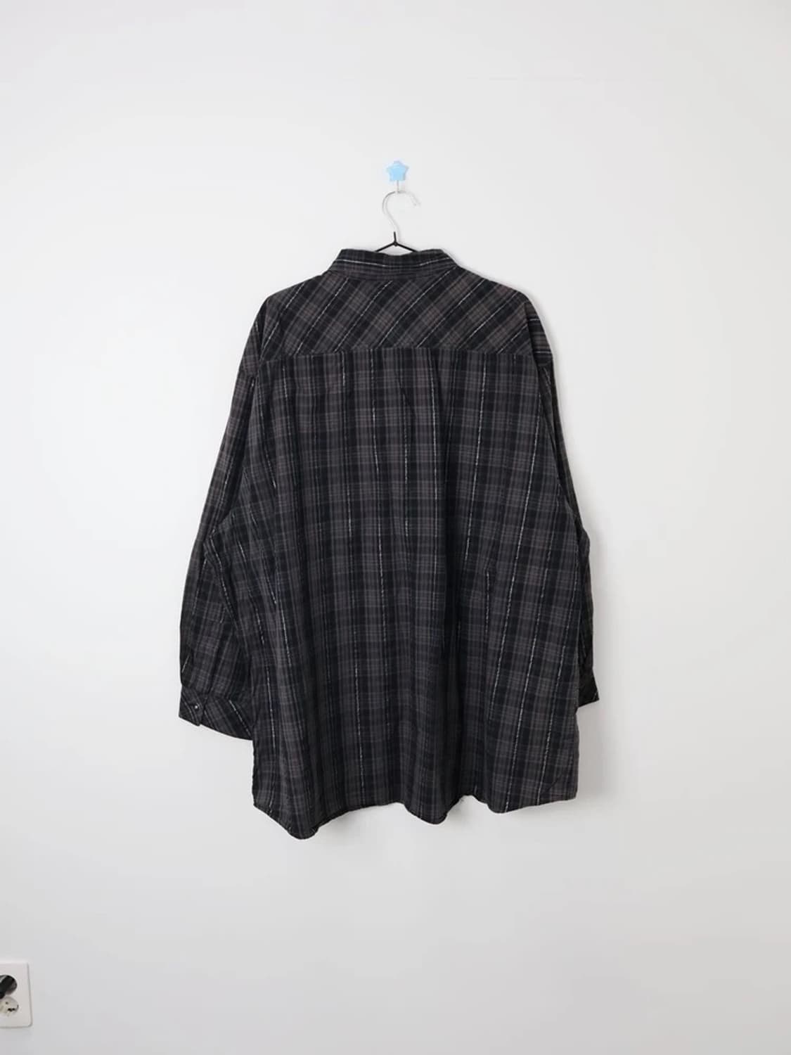 B&T Club Black Plaid Cotton Shirt 상품이미지2