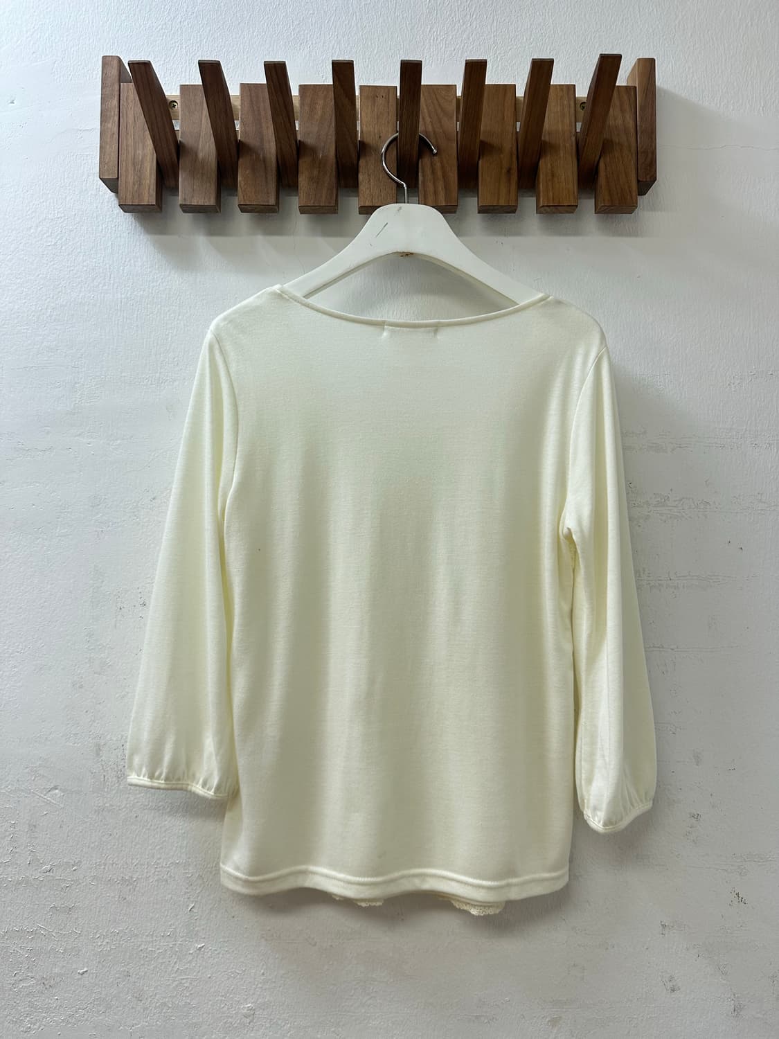 일본빈티지 레이스 티어드 플라워 자수 디테일 티셔츠 상품이미지4