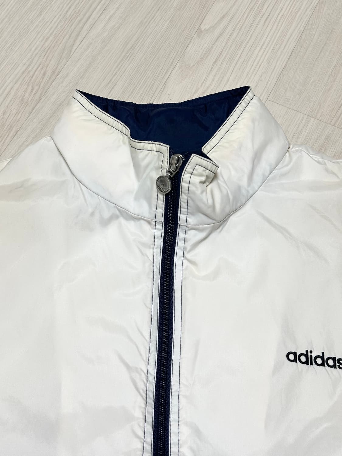 90's 아디다스 올드스쿨 배색 바람막이 자켓 상품이미지4