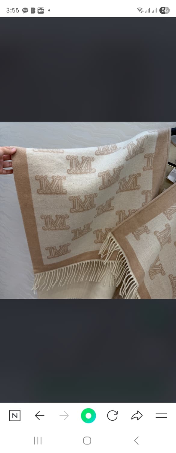 막스마라 FRINE 프리네 M모노그램 자카드 울 여성 케이프 숄 상품이미지2