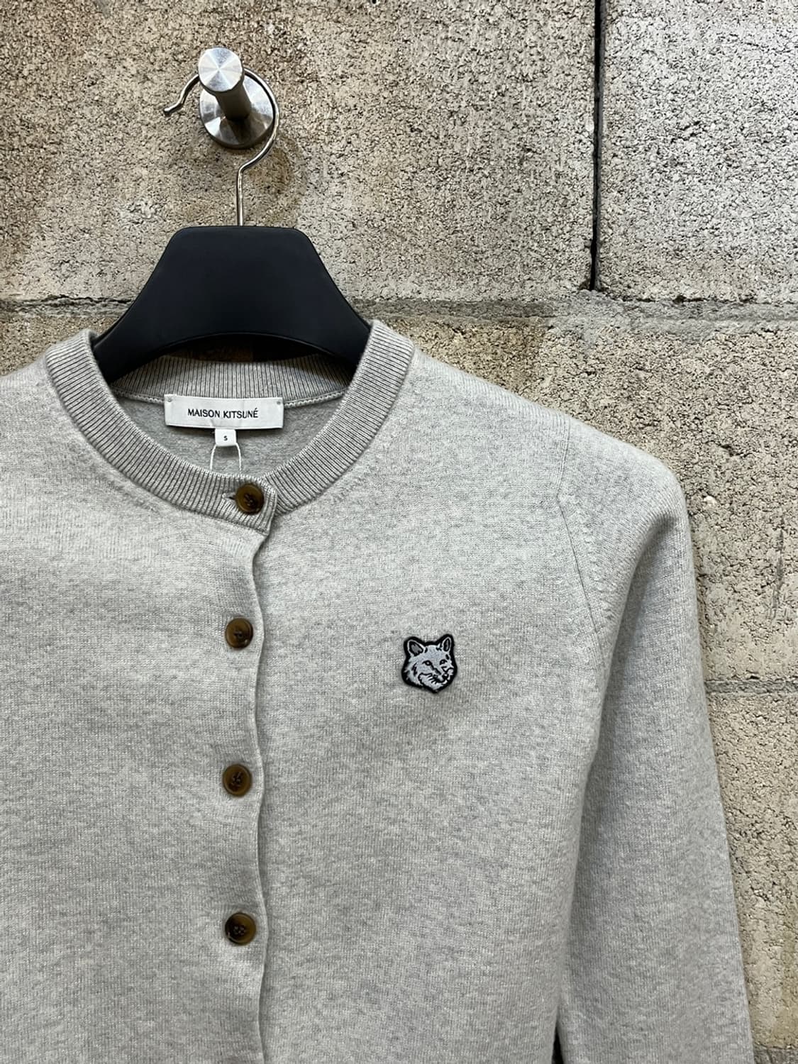 메종 키츠네 폭스 헤드 패치 울 가디건 상품이미지3