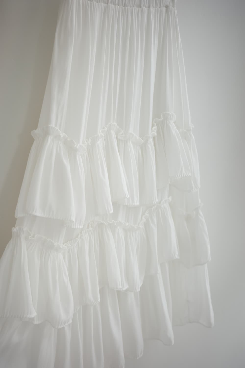 Pure white tiered ruffle layered skirt 상품이미지6