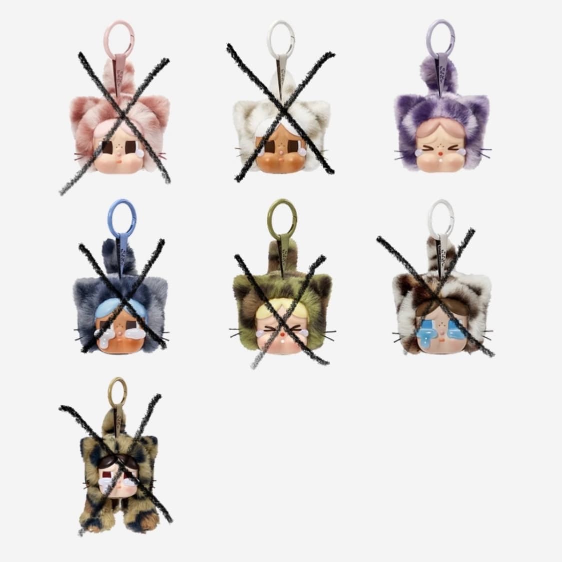 팝마트 크라이베이비 표범 키링 네온 보라 원가양도 상품이미지1