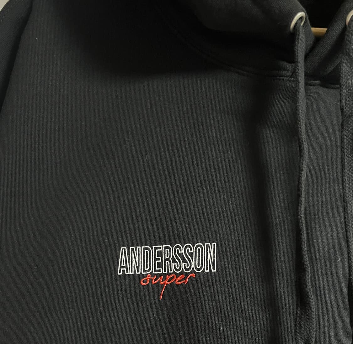 공용 앤더슨벨 기모 오버핏 후드 티셔츠 L 상품이미지4