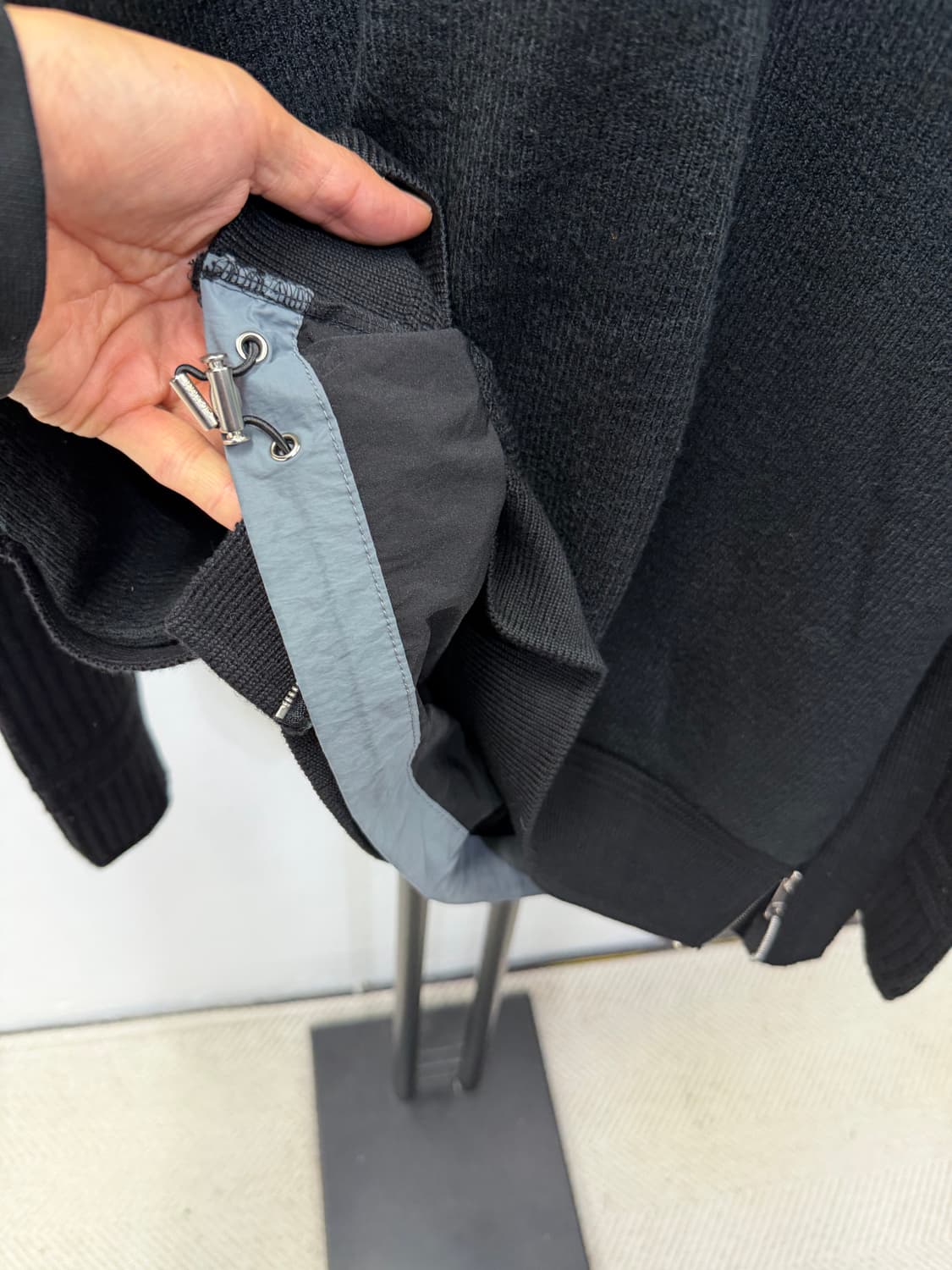 정품) 시스템옴므 한섬 21ss 이중 니트 맨투맨 100 상품이미지7