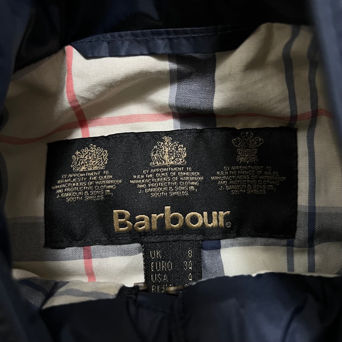 바버 여성 폴라퀸트 벨티드 퀼팅자켓 [네이비] 34 상품이미지4