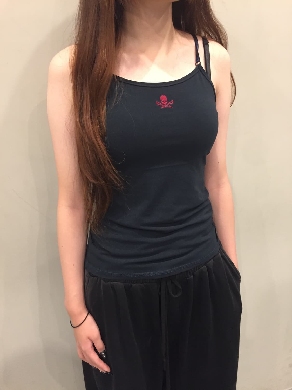 OZZ CROSS Skull Logo Black Tank Top 상품이미지3