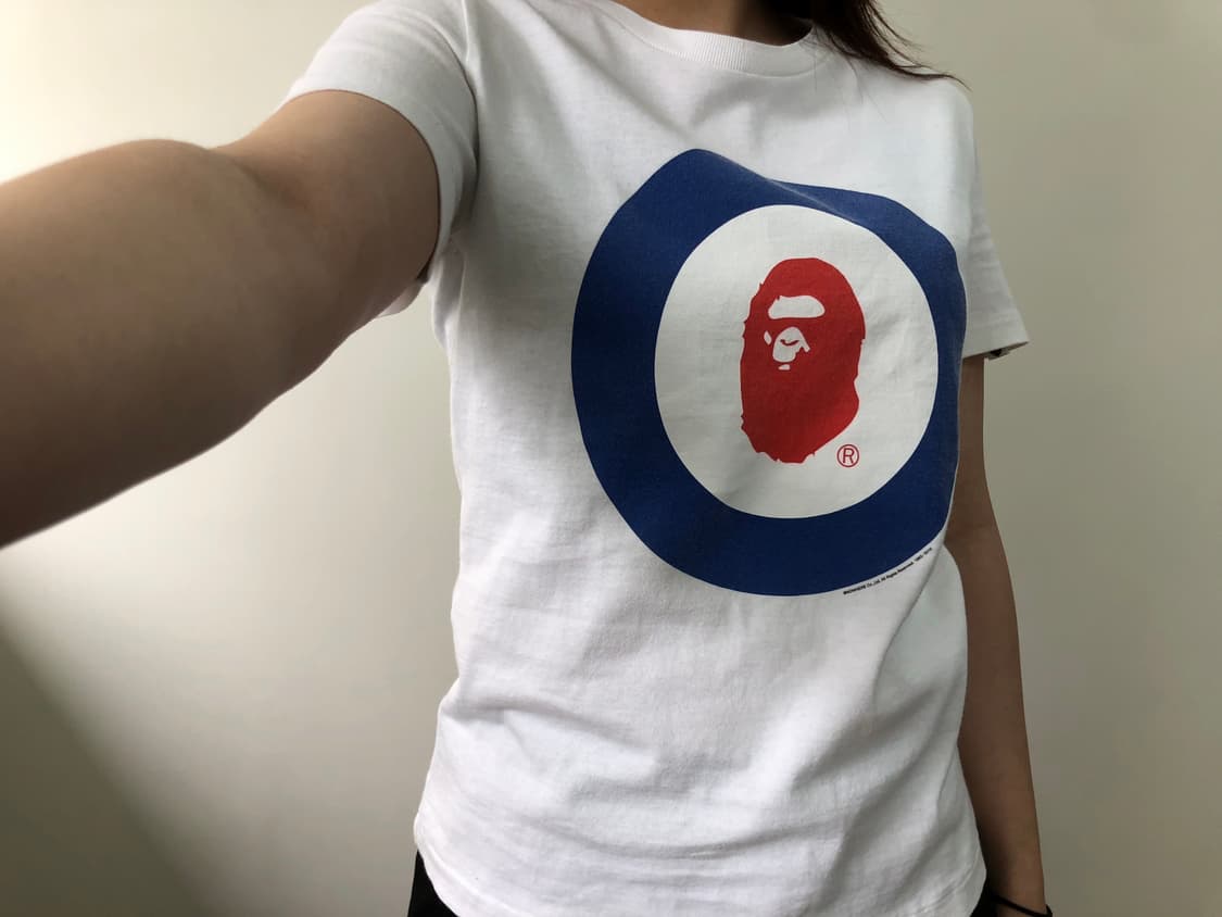 딱붙핏))) 베이프 타겟 로고 반팔  상품이미지1