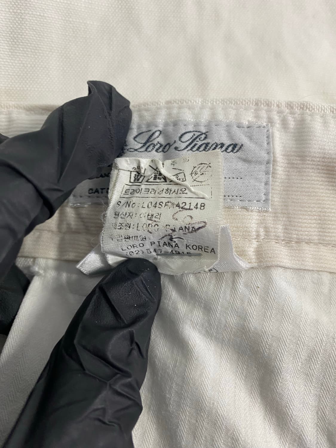 로로피아나 Loro piana 화이트 코튼 마 팬츠 52 상품이미지4