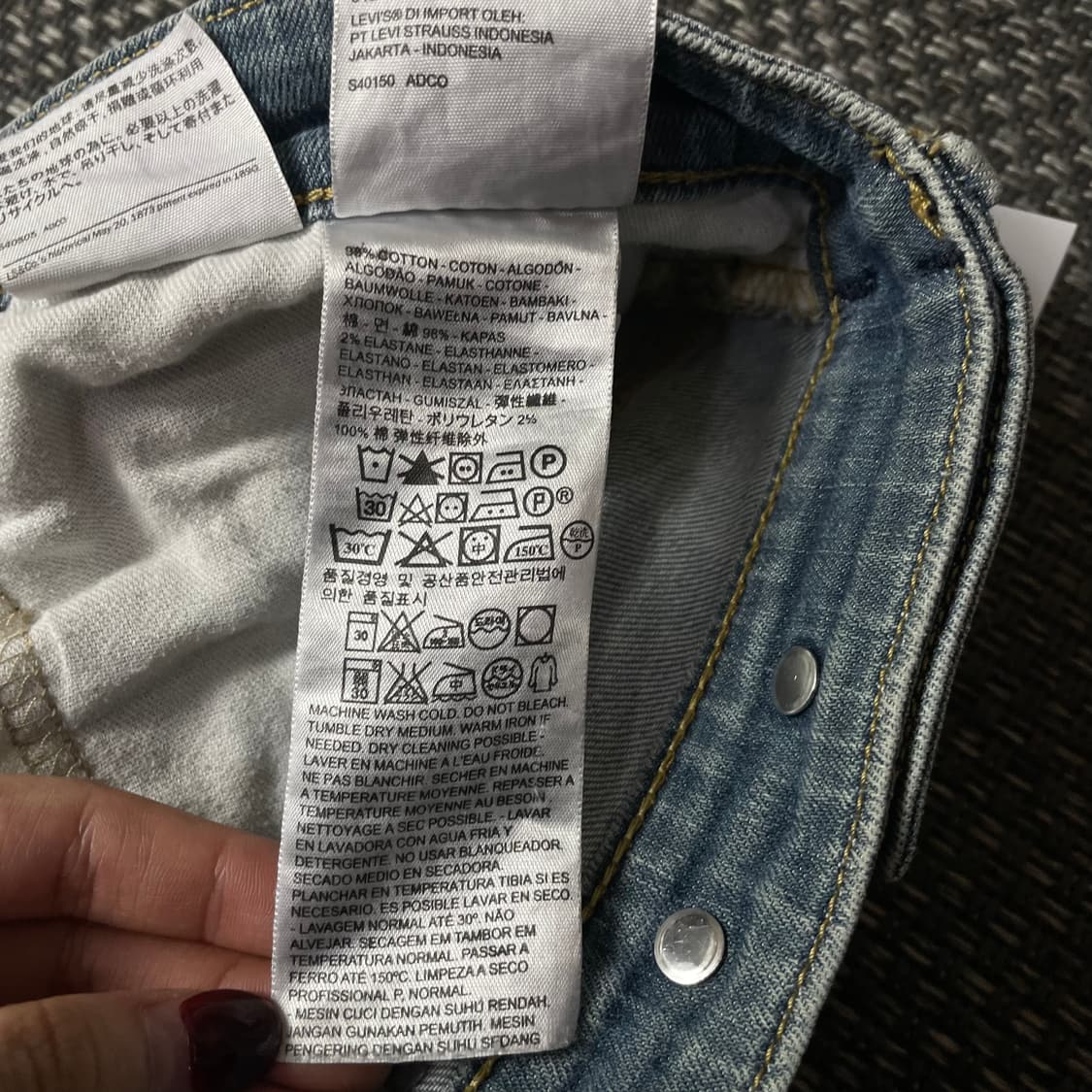 (36)리바이스 연청 레드탭 스판 데님 팬츠 상품이미지4