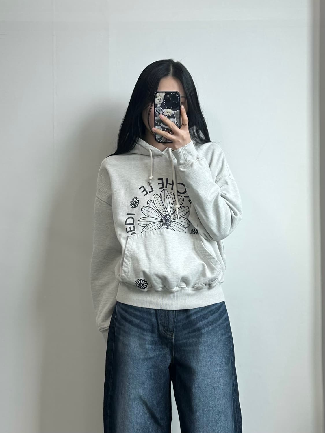 마르디 메크르디 빅로고 그레이 후드티 상품이미지1