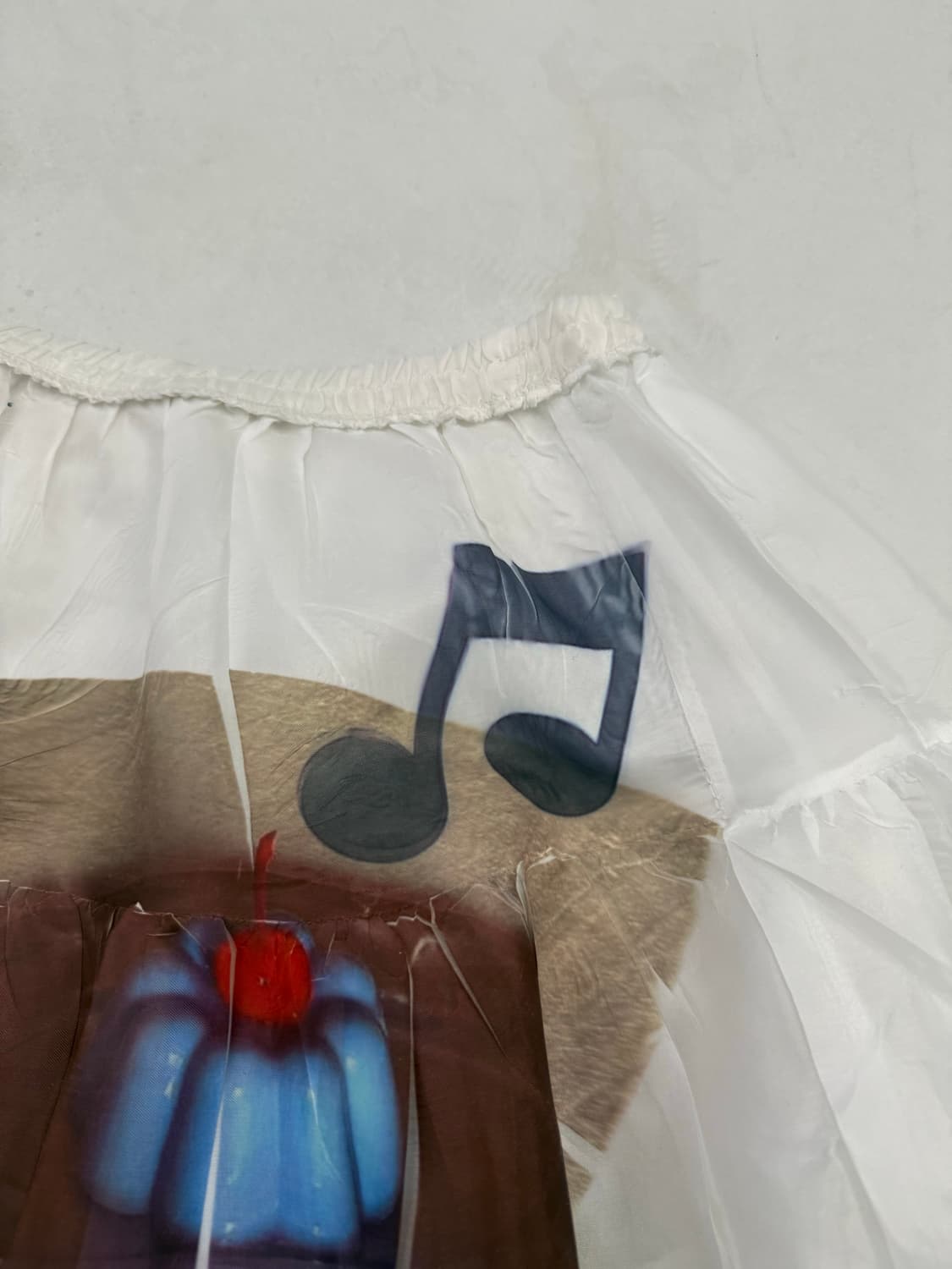 화이트 시스루 푸딩 스커트  상품이미지5