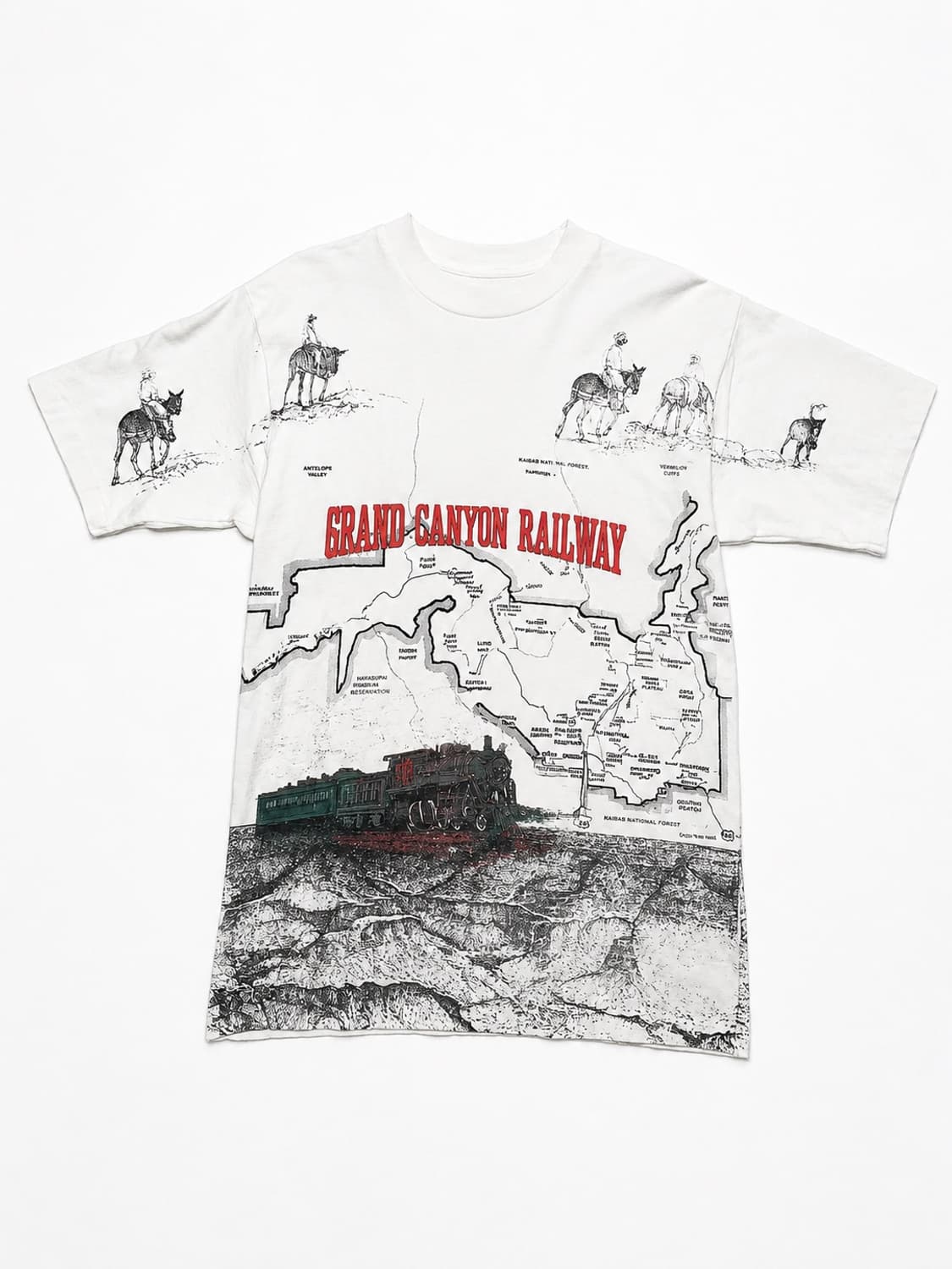 Grand Canyon Railway 올오버 프린트 티셔츠 상품이미지1
