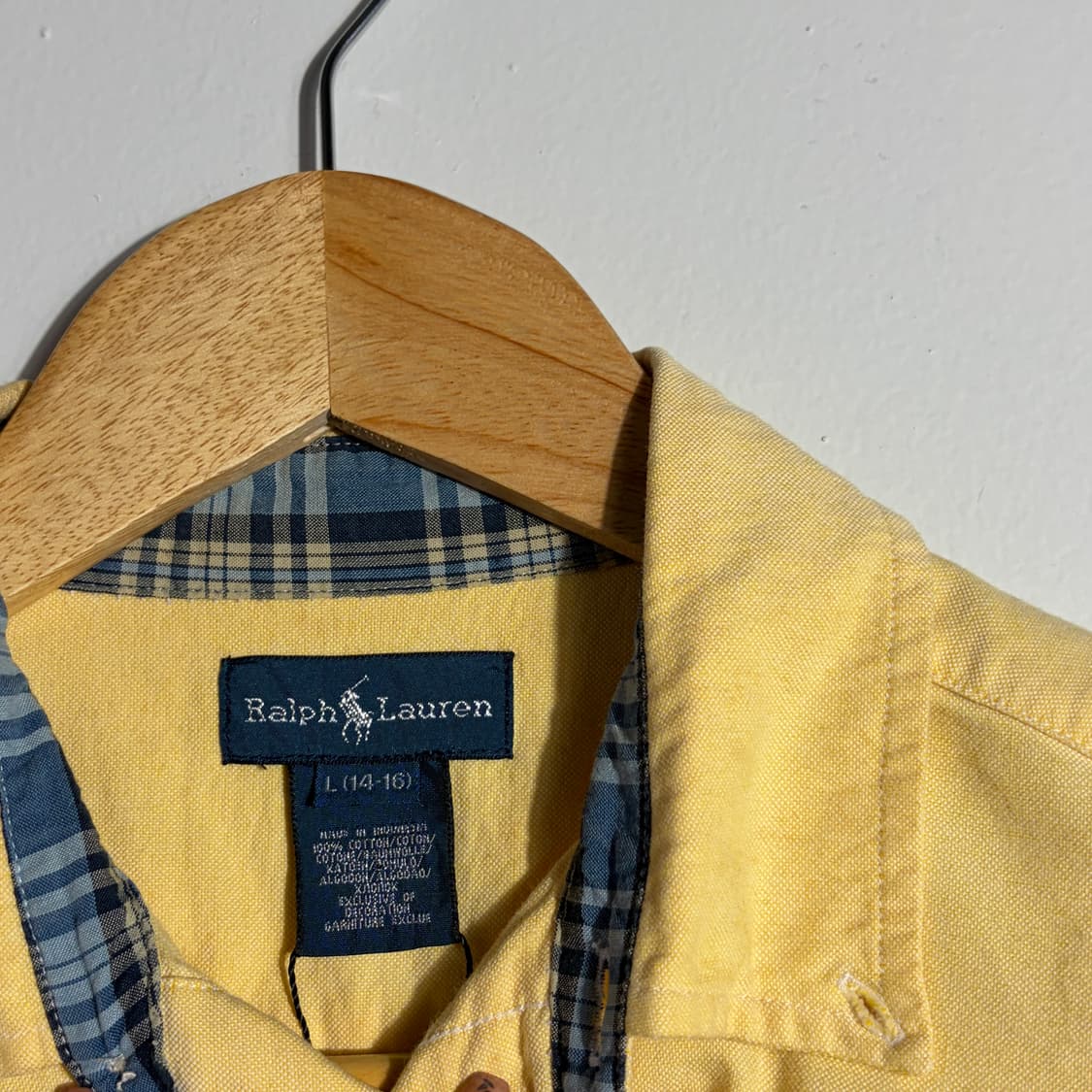 폴로 랄프로렌 빈티지 옐로우 빅포니 자수 옥스포드 셔츠 (무료배송) 상품이미지2
