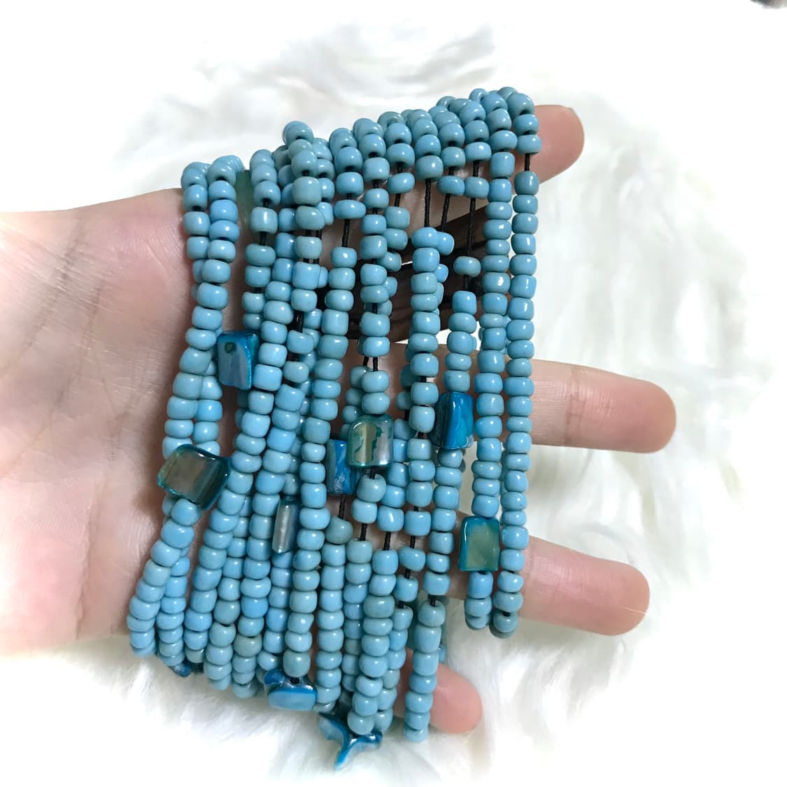 빈티지 민트 보헤미안 오리엔탈 우드 팔찌 상품이미지6