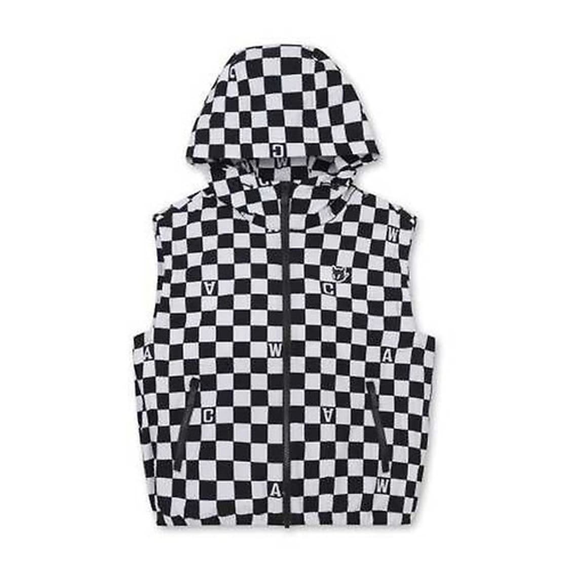 WAAC 왁 패턴 후드 베스트 3사이즈 새상품 상품이미지1