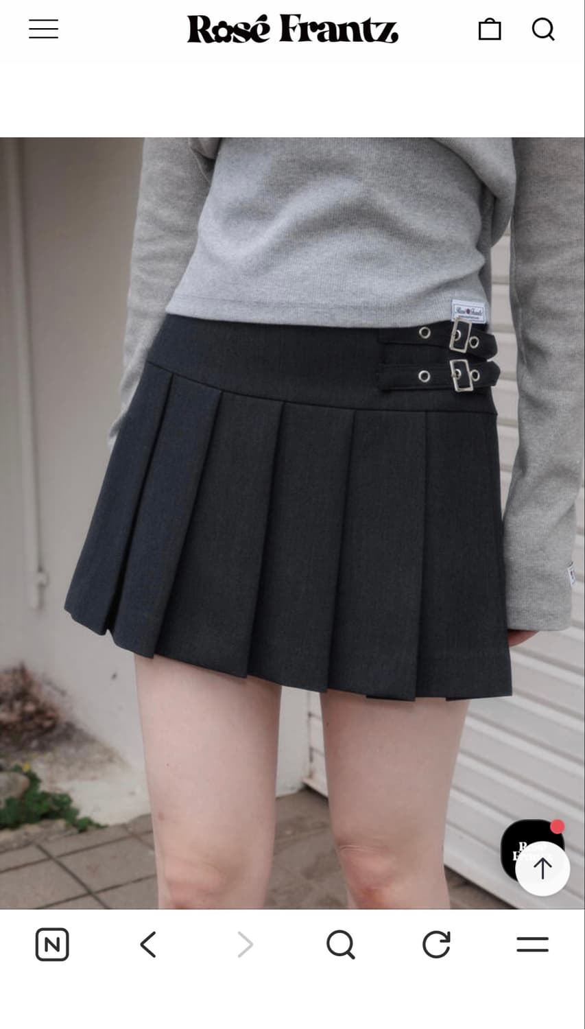 로제프란츠 스커트 Double Buckle Pleat Mini Skirt 상품이미지1