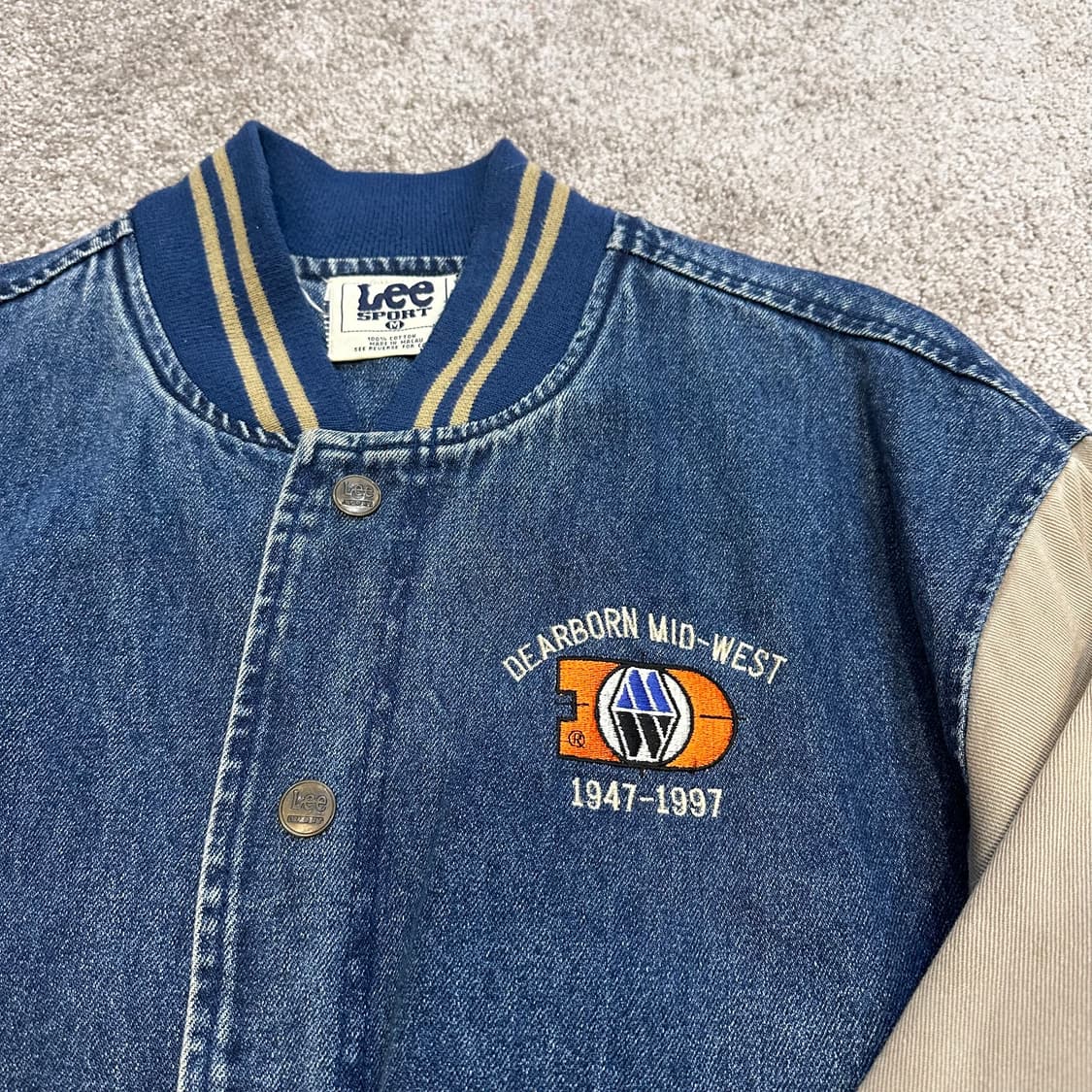 리 올드스쿨 데님 바시티 자켓L 상품이미지2