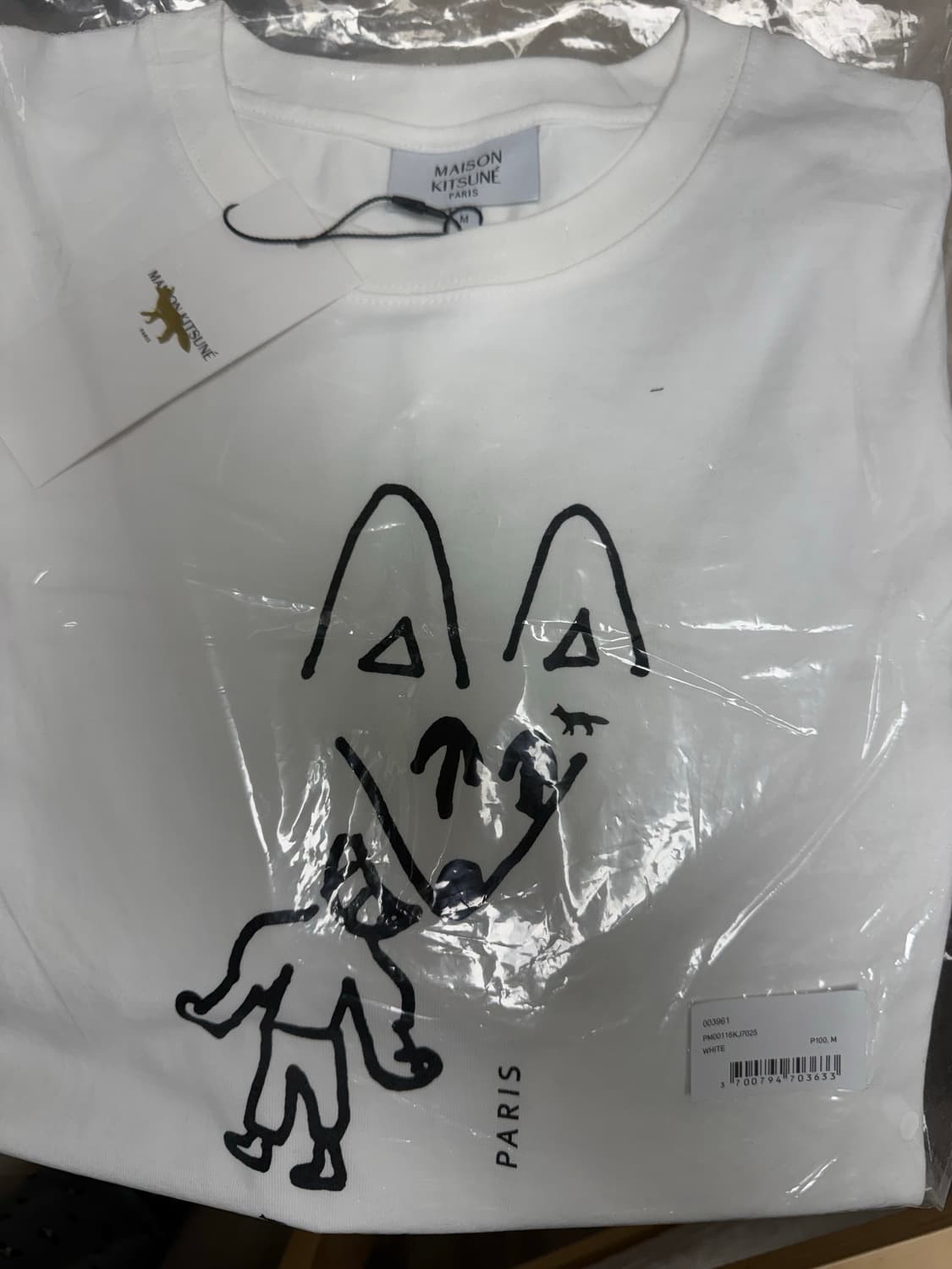 메종 키츠네 폭스 반팔티 m 새상품 큐알택 상품이미지10