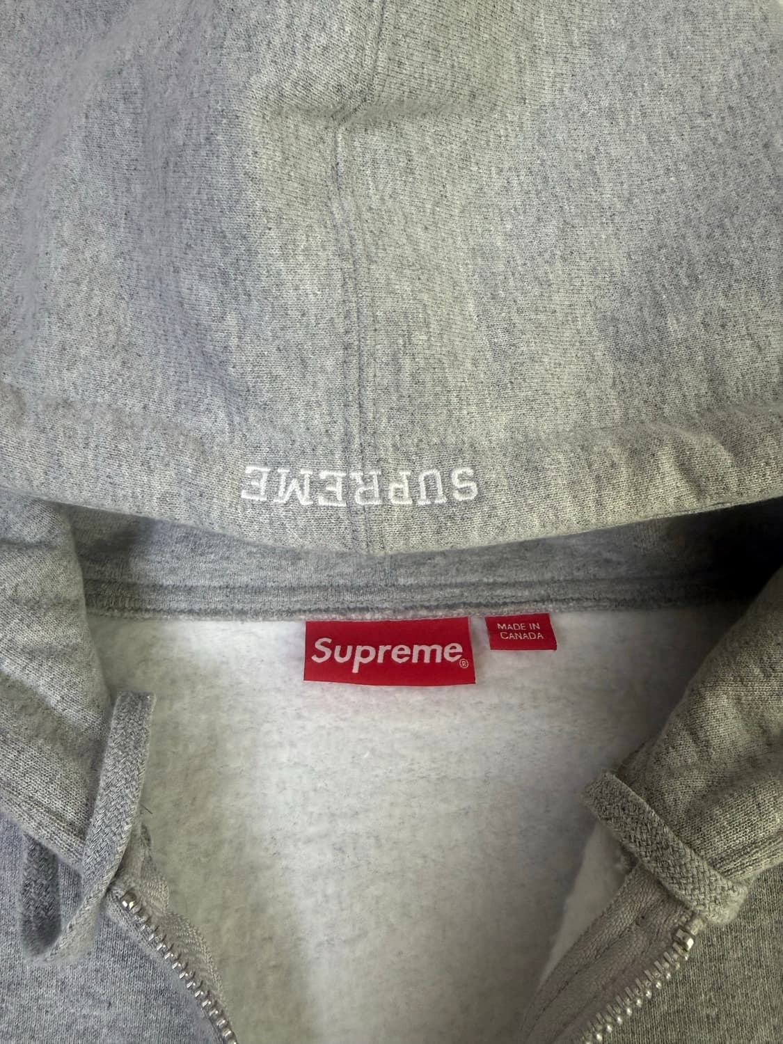 슈프림 s로고 후드집업 페더그레이  상품이미지3