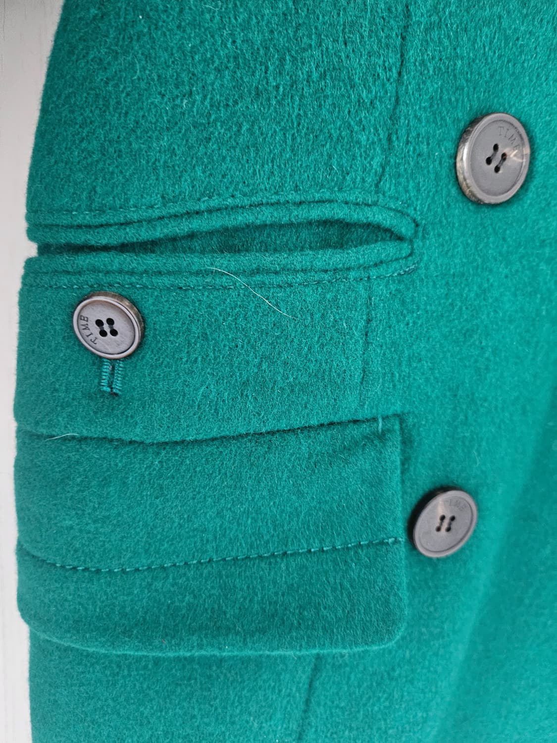 타임 진녹색 모직코트 상품이미지5