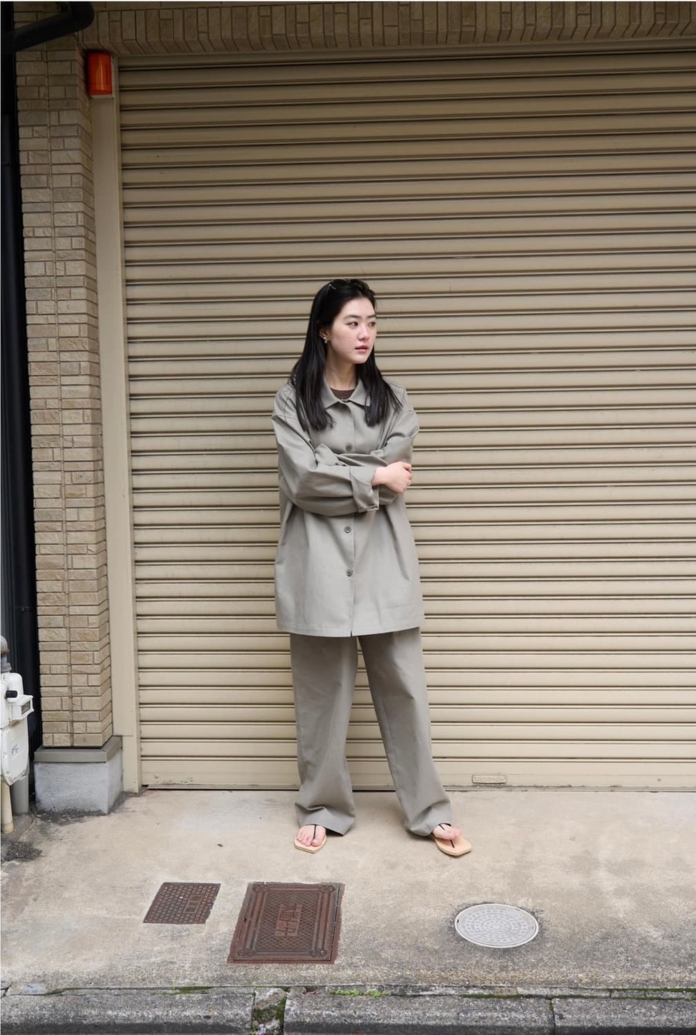 악토브헤 / Cotton shacket / Sage Gray 상품이미지3