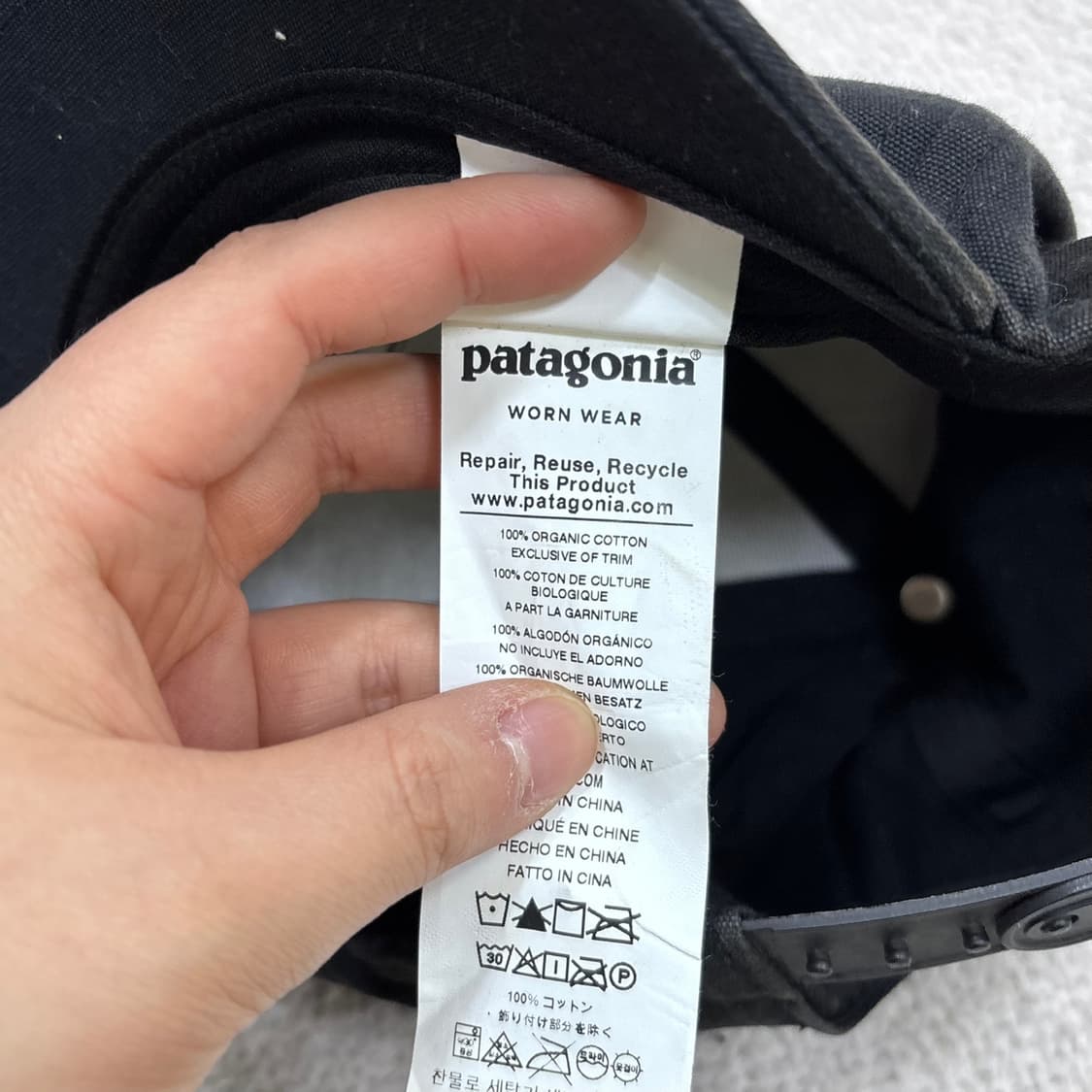 F 파타고니아 블랙 볼캡 (오염확인) 0406E 상품이미지7