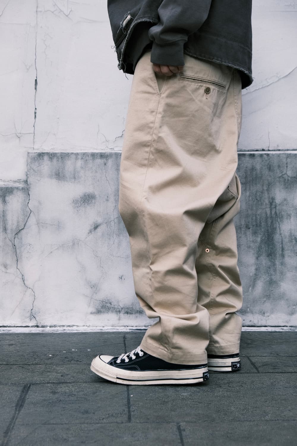 간류 사루엘 팬츠 베이지 치노팬츠 상품이미지2