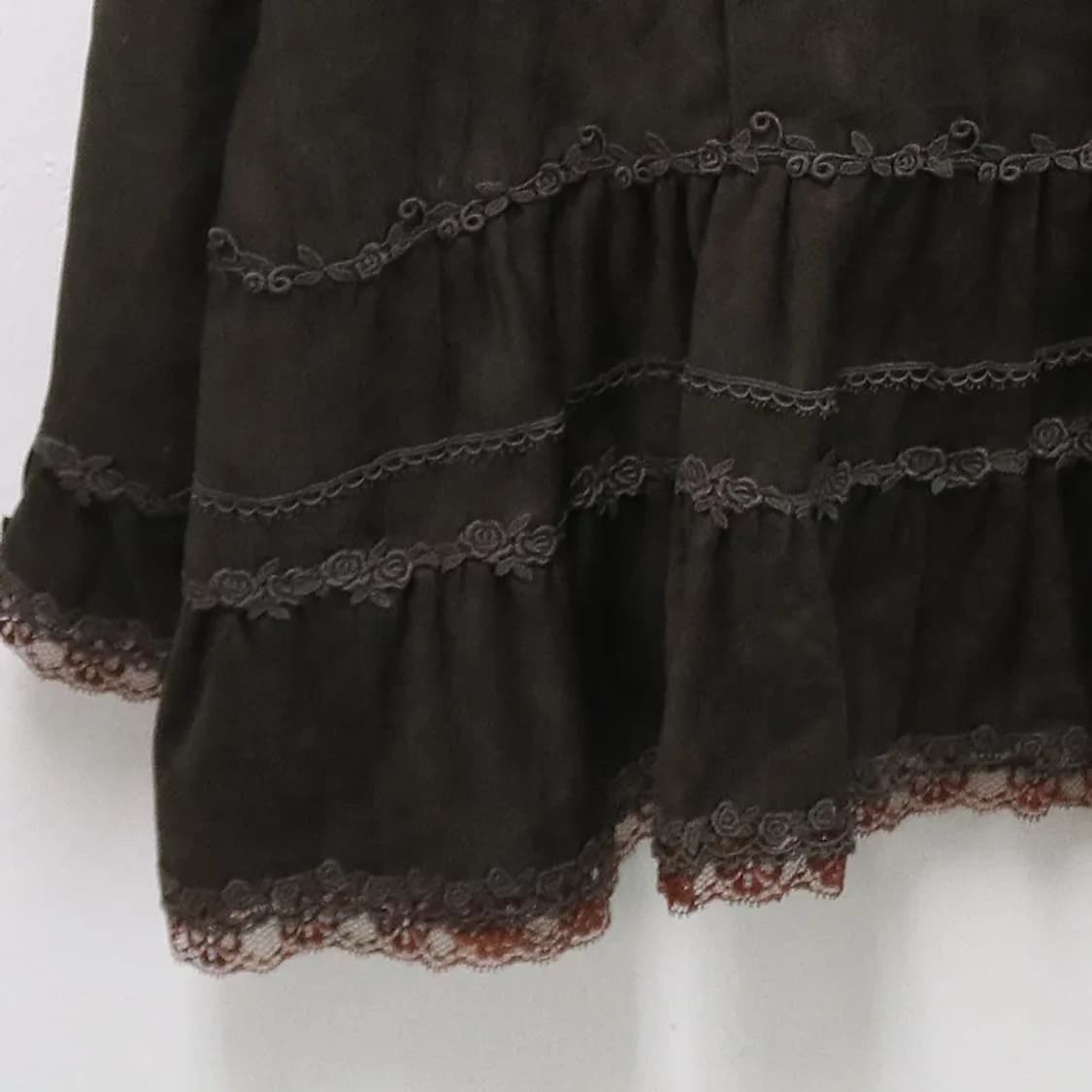 모리걸무드 브라운 레이스 자수 가디건 59971 상품이미지5