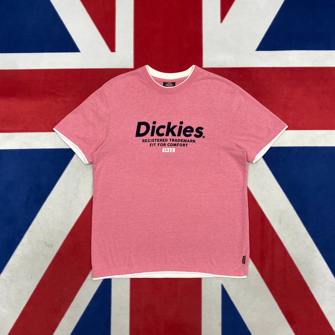 디키즈 벨벳로고 핑크 반팔티 M  상품이미지1