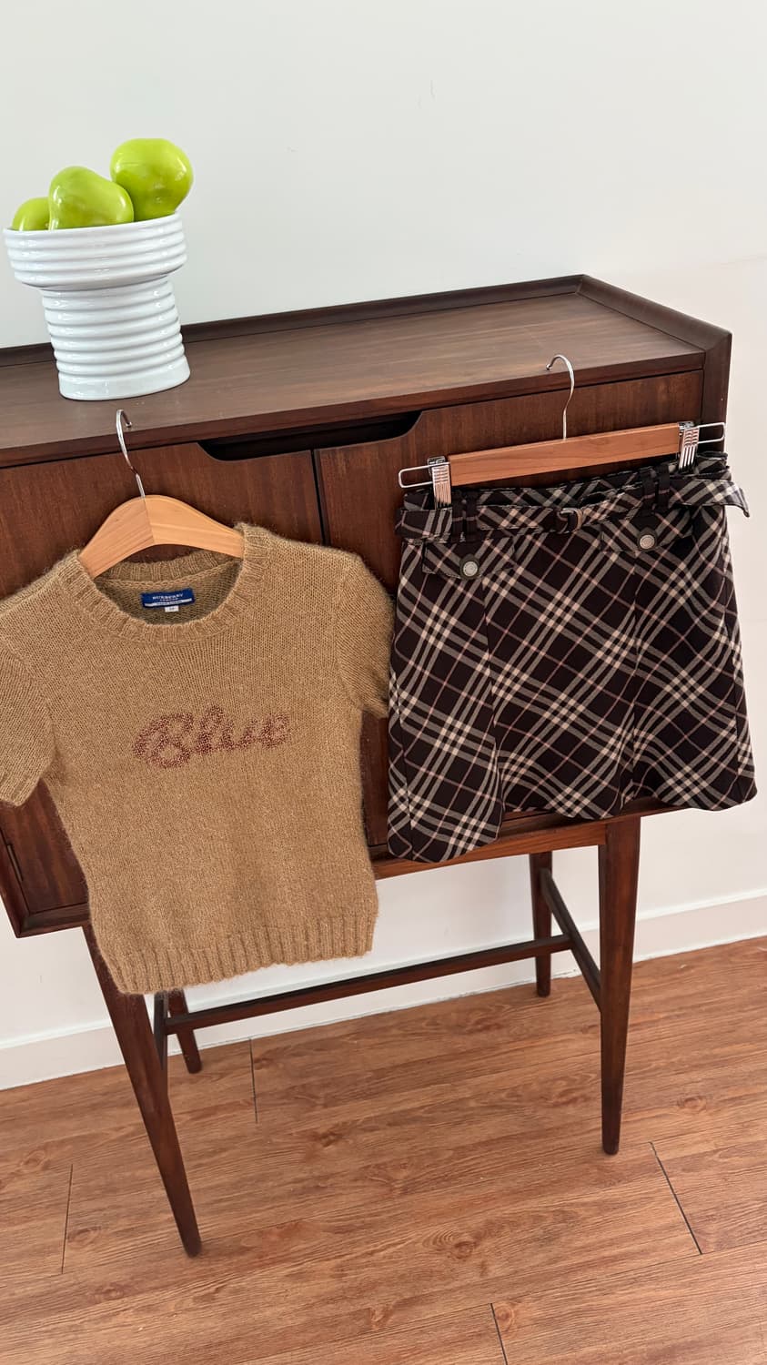 버버리 울 미니 스커트 상품이미지4